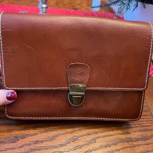 Patricia Nash Leather Cross Body Bag. Some distress in leather.